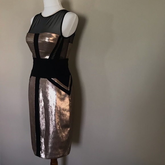 BCBG MAXAZRIA Reina Dress in Rose Gold - Picture 2 of 8